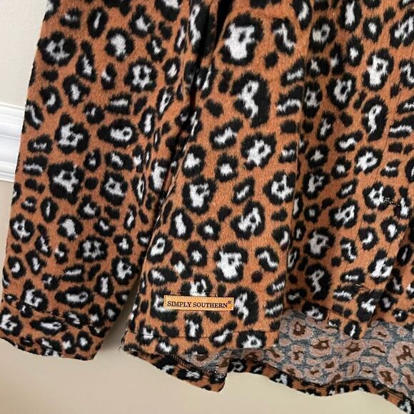 NWT Simply Southern Leopard Print Shacket‎ Size XXL - Picture 3 of 5